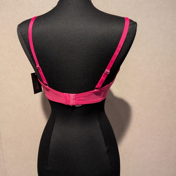 Frederick's of Hollywood Hot Pink Lace Bra - Picture 3 of 5